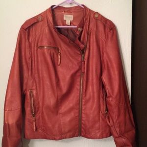 Chico’s faux leather moto style jacket